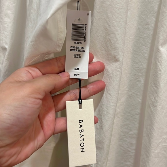 Babaton Essentials oversized white collared shirt, size M - Picture 3 of 3